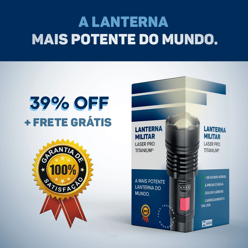 Lanterna Militar A prova d'água Laser Pro Titanium