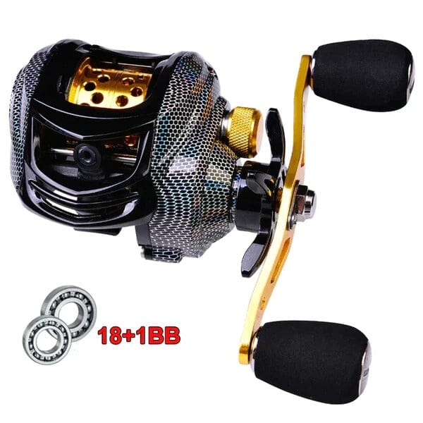 Carretilha de Pesca Profissional Drag 10Kg e 19 Rolamentos - Pull Hard